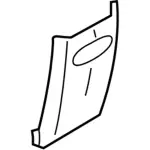 5F9Z74045E24BAC - Body: Rear Panel Trim for Ford: Five Hundred, Freestyle | Mercury: Montego Image