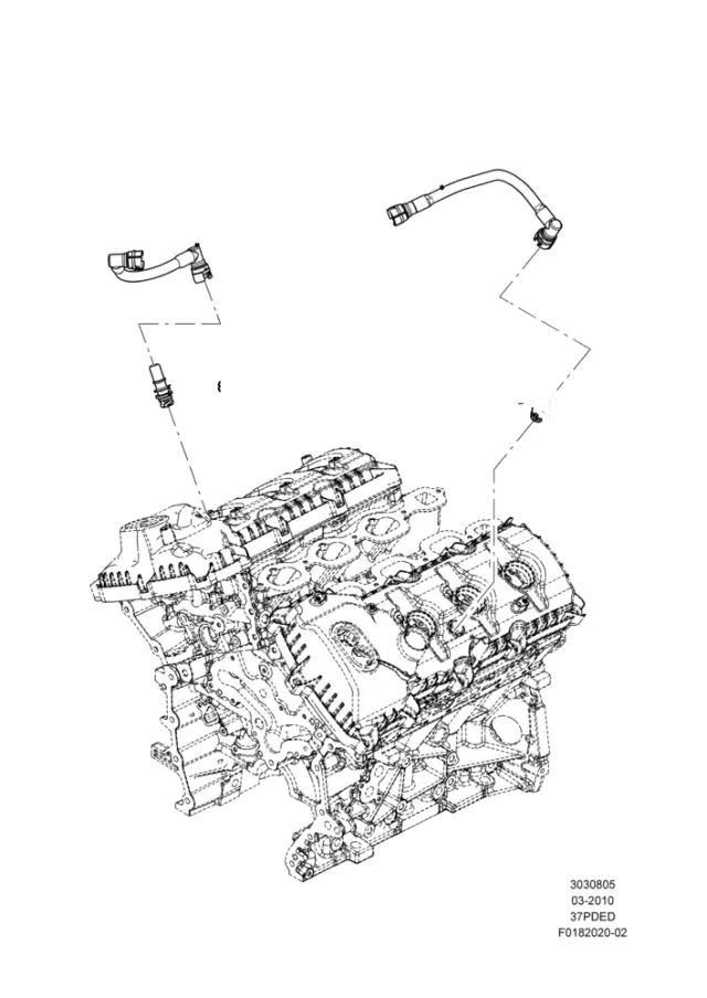 BR3Z6A664B - Emission System: PCV Hose for Ford Image