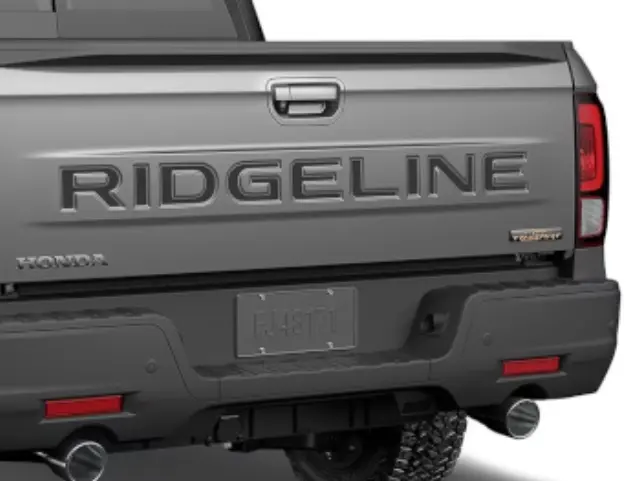 8F20T6Z100C - Exterior: Emblem - Rear Ridgeline - Black for Honda: Ridgeline Image