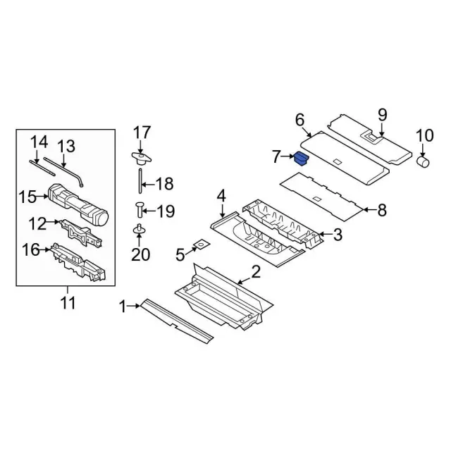 7L1Z40116A76AC - Body: Cover Assembly Handle for Ford Image