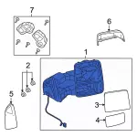 7C3Z17682EB - Body: Mirror for Ford: F-250 Super Duty, F-350 Super Duty, F-450 Super Duty Image