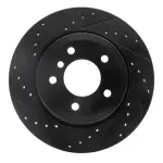 63331075L - : DFC Brake Rotor - Drilled and Slotted - Black for DYNAMIC FRICTION Image