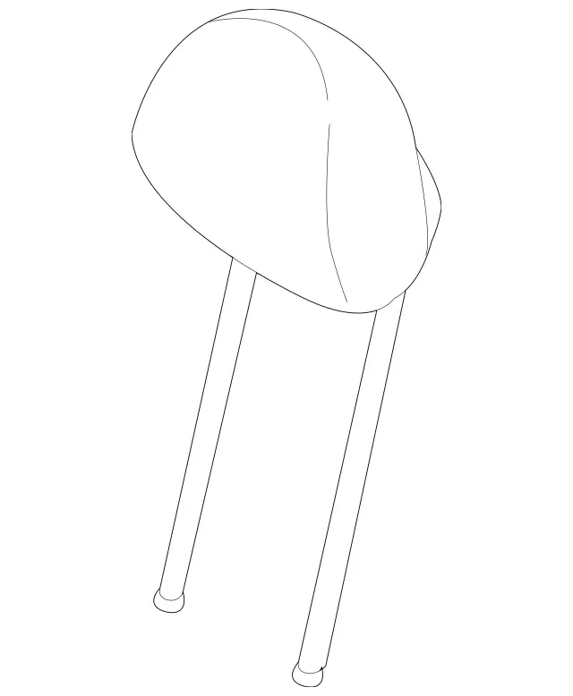 21997004503D21 - Body: Headrest for Mercedes-Benz Image