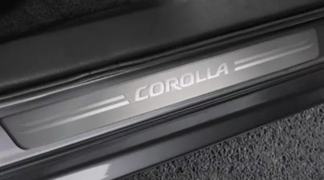 2014-2019 Toyota Corolla - Door Sill Protectors, Brushed Aluminum - Toyota (PT228-02140)