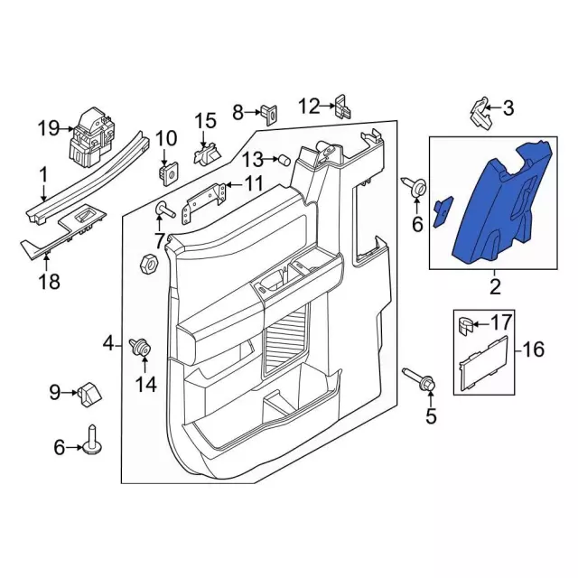 Door Window Molding - Ford (ML3Z-17K709-AH)