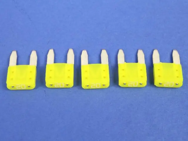 ATM20 - Electrical: Mini Fuse for Chrysler: 200, 300, 300M, Aspen, Concorde, Pacifica, PT Cruiser, Sebring, Town &amp; Country, Voyager | Dodge: Avenger, Caliber, Caravan, Challenger, Charger, Charger Daytona, Dakota, Dart, Durango, Grand Caravan, Intrepid, Journey, Magnum, Neon, Nitro, Ram 1500, Ram 2500, Ram 3500, Stratus, Viper | Fiat: 500, 500L | Jeep: Cherokee, Commander, Compass, Grand Cherokee, Grand Cherokee L, Grand Cherokee WK, Grand Wagoneer, Liberty, Patriot, Wagoneer, Wagoneer S, Wrangler, Wrangler JK | Ram: 1500, 1500 Classic, 2500, 3500, C/V, Dakota, ProMaster 1500, ProMaster 2500, ProMaster 3500 | SRT: Viper Image