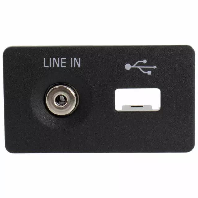 EB5Z19C149BA - Body: Auxiliary Jack Bezel for Ford: Edge, Explorer, Mustang, Police Interceptor Utility Image