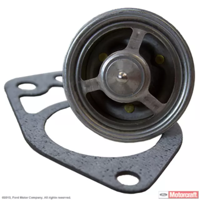 E5TZ8575C - Cooling System: Thermostat for Ford: E-250 Econoline Club Wagon, E-350 Econoline, E-350 Econoline Club Wagon, F-150, F-250, F-350, F-Super Duty Image