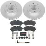 ESK6234 - : Genuine Geomet Coated Rotors, ECE-R90 Brake Pads + Hardware Kit for PowerStop Image
