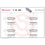 P56082 - : PRIME Low-Met Brake Pad Set for Brembo Image