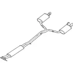 DE9Z5230C - Exhaust: Muffler &amp; Pipe for Lincoln: MKT Image