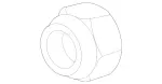 3280 - Springs, Suspension and Hydraulics: Hexagon Nut for Mercedes-Benz Image