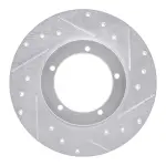 63102000R - : DFC Brake Rotor - Drilled and Slotted - Silver for DYNAMIC FRICTION Image