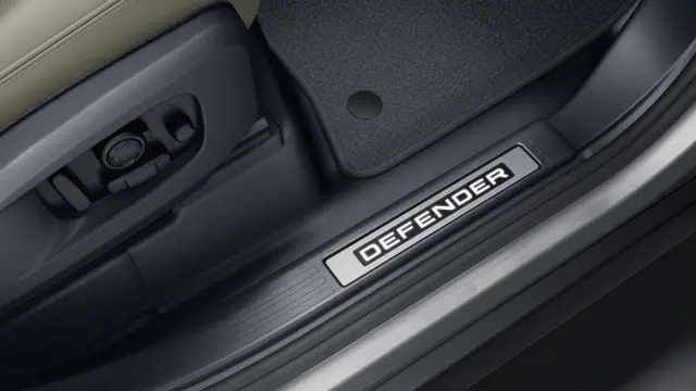 LR155946 - Exterior: Illuminated Sill Tread Plate, Lunar, 90 for Land Rover: Defender 110, Defender 90 Image