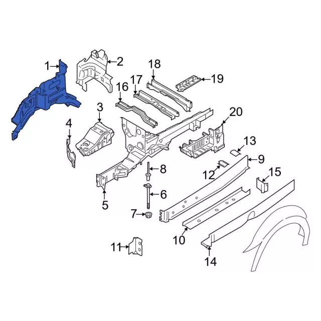 Panel Front Fender Front - Ford (LK4Z-6102039-C)