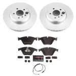 ESK6020 - : Genuine Geomet Coated Rotors, ECE-R90 Brake Pads + Hardware Kit for PowerStop Image