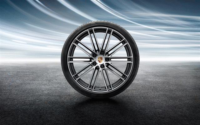 9Y0044640M - Wheels: 22-inch 911 Turbo Design Summer Wheel-and-Tire for Porsche: Cayenne Image