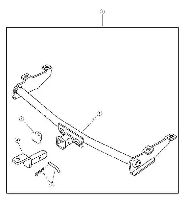 82205890 - : Trailer Tow Receiver Kit for Mopar Image