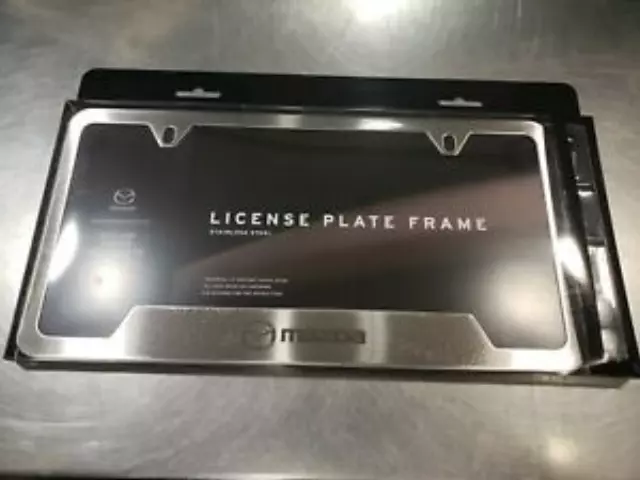 License Plate Frame, Brushed Slimline - Mazda (C9N5-V4-027)