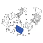 KT1Z1766601AC - Body: Seat Back Cover for Ford Image