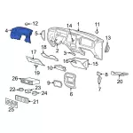 XL2Z78044D70AAD - Body: Cluster Trim for Ford: Explorer | Mercury: Mountaineer Image