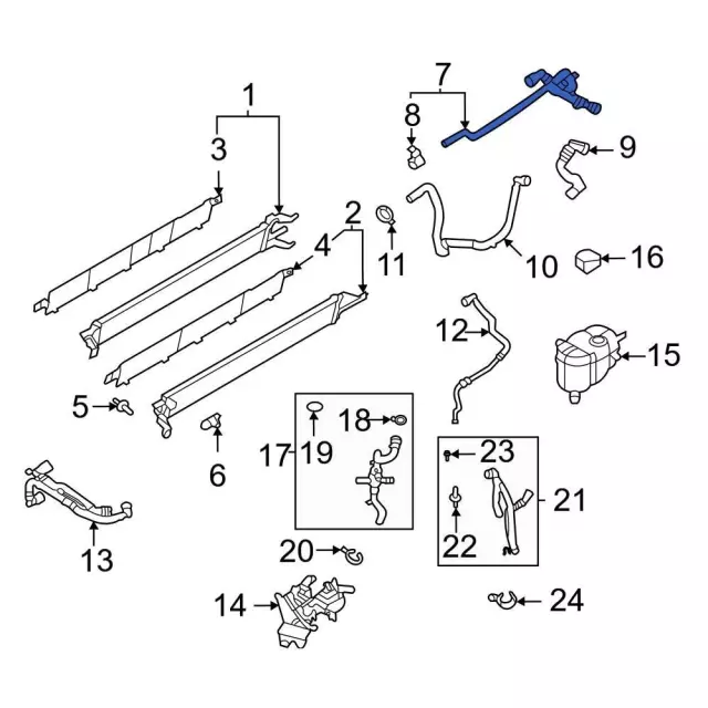 ML3Z8A577K - Cooling System: Upper Hose for Ford: F-150 Image