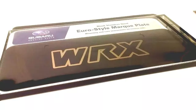 OEM NEW 2008-2020 Subaru Impreza Premium 2.0L WRX Black Marque Plate SOA342L131 - Subaru (SOA342L131)