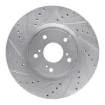 63159064L - : DFC Brake Rotor - Drilled and Slotted - Silver for DYNAMIC FRICTION Image