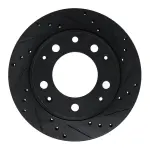 63302002R - : DFC Brake Rotor - Drilled and Slotted - Black for DYNAMIC FRICTION Image
