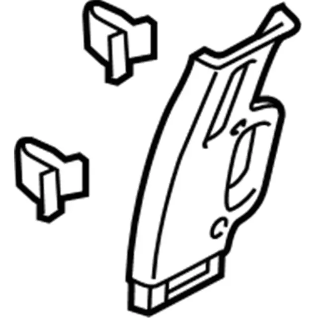 BC3Z2624346AA - Body: Upper Center Pillar Trim for Ford: F-250 Super Duty, F-350 Super Duty, F-450 Super Duty Image