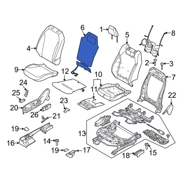 Seat Back Heater - Ford (LJ8Z-14D696-C)
