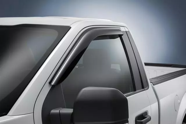 VGC3Z18246A - Exterior: Side Window Deflectors - Reg Cab for Ford: E-350 Super Duty, E-450 Super Duty, F-250 Super Duty, F-350 Super Duty, F-450 Super Duty, F-550 Super Duty Image
