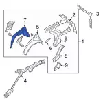 LB5Z7827865A - Body: Inner Wheelhouse for Ford: Explorer, Police Interceptor Utility Image