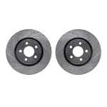 700254159 - : DFC Brake Rotors - Drilled &amp; Slotted - Silver for DYNAMIC FRICTION Image