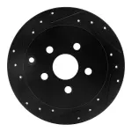 63376069L - : DFC Brake Rotor - Drilled and Slotted - Black for DYNAMIC FRICTION Image