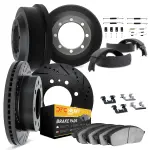 828454184 - : DFC Brake Rotor - Drilled &amp; Slotted - Black- Heavy Duty Brake Pad &amp; HW Kit for DYNAMIC FRICTION Image