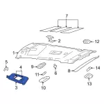 7L2Z7804104KB - Body: Sun-visor for Ford: Explorer | Mercury: Mountaineer Image