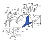 M2DZ7824346AA - Body: Lower Center Pillar Trim for Ford: Bronco Image