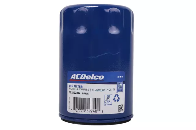 12737090 - Engine: Oil Filter for Buick: Century, Electra, Regal, Roadmaster, Skyhawk | Cadillac: Cimarron, DeVille, Fleetwood | Chevrolet: Astro, Beretta, Blazer, C/K Pickup, C1500, C2500, Camaro, Cavalier, Celebrity, Corsica, El Camino, G10, G20, G30, Impala, K1500 Pickup, K2500 Pickup, K3500 Pickup, Lumina, Lumina APV, Monte Carlo, P30, R10, R20, S10, Suburban K1500, Suburban K2500, Tahoe, V10 | GMC: C1500 Pickup, C2500 Pickup, Caballero, G1500, G2500, G3500, Jimmy, Jimmy S15, K1500 Pickup, K2500 Pickup, K3500 Pickup, P3500, R1500 Pickup, R2500 Pickup, S15, Safari, Sonoma, Suburban K1500, Suburban K2500, Syclone, Typhoon, V1500, Yukon | Oldsmobile: 98, Bravada, Cutlass Ciera, Cutlass Cruiser, Cutlass Supreme, Firenza, Silhouette | Pontiac: 6000, Bonneville, Fiero, Firebird, Grand Prix, Parisienne, Sunbird, Trans Sport Image