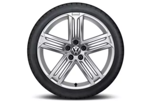 5K0071498C88Z - Wheels: 18 Inch Montauk Wheel - Silver for Volkswagen: Golf, Golf SportWagen, GTI, Jetta Image