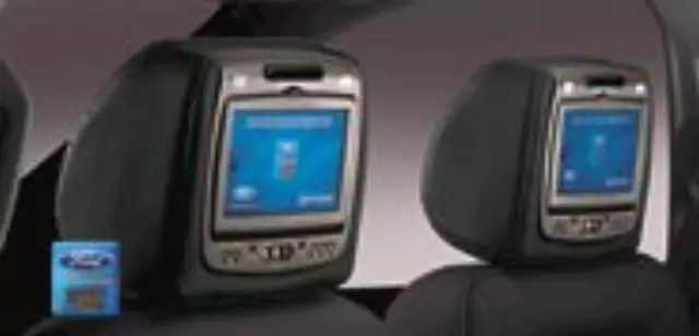 BOEXP611A08AMW - Audio/Video: Dual Invision DVD Headrest, Leather, Black for Ford: Explorer Sport Trac Image