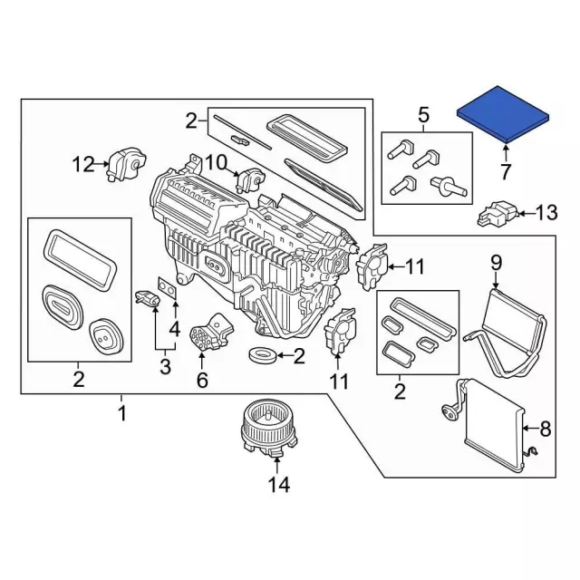 DG9Z19N619D - HVAC: Cabin Air Filter for Ford: Edge, Fusion, Police Responder Hybrid, SSV Plug-In Hybrid | Lincoln: Continental, MKX, MKZ Image