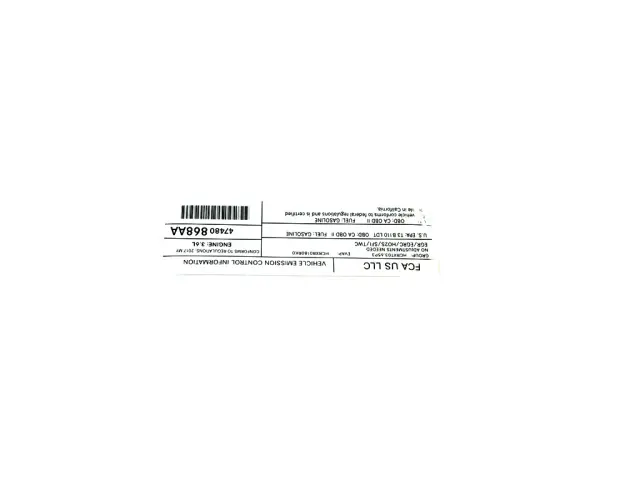 47480868AA - Body: Emission Label for Mopar Image