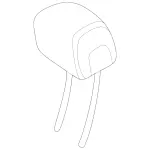 16797033028U01 - Body: Headrest, Outer for Mercedes-Benz Image