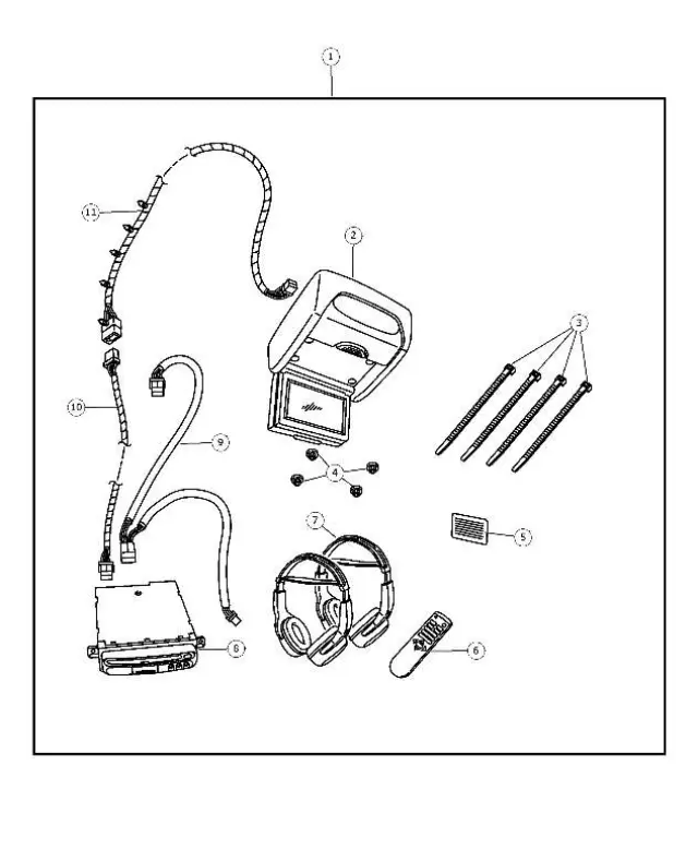 5140587AB - : Media System Monitor for Chrysler: Town &amp; Country | Dodge: Caravan, Grand Caravan Image
