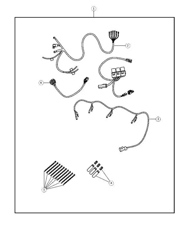 68045497AA - Mopar Accessories - Component Parts: Roof Harness for Mopar Image
