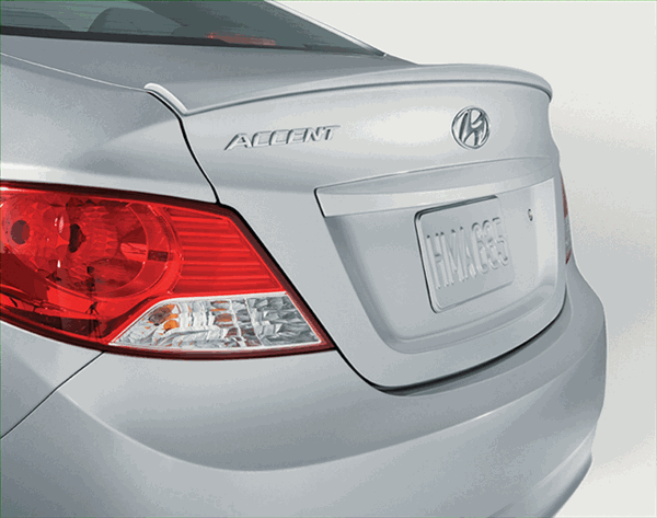 1R034ADU00N9S - Exterior: 2015-2017 Hyundai Accent - Spoiler - Rear Lip - Triathlon Gray for Hyundai: Accent Image