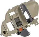 80468 - : Interior Door Handle Rear Right Textured Beige w/Chrome lever for Dorman Image