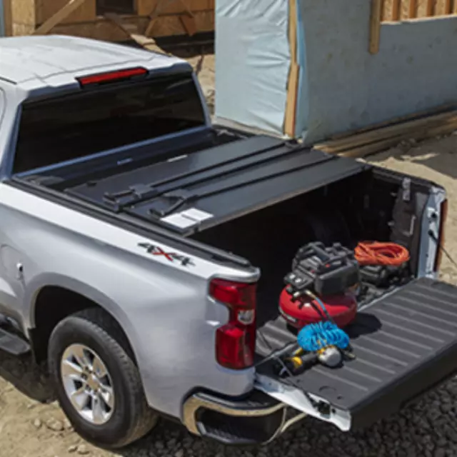 19419029 - : Bed Tonneau Cover, Hard Folding for Chevrolet: Silverado 2500 HD, Silverado 3500 HD | GMC: Sierra 2500 HD, Sierra 3500 HD Image