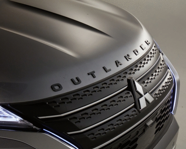 MZ553018EX - : Hood Emblem - Outlander Black for Mitsubishi: Outlander, Outlander PHEV Image